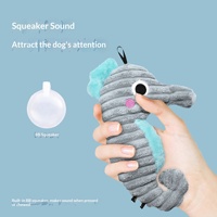 Jouet pour chien en peluche, série Océan, résistant aux morsures, à mâcher, couineur, avec papier froissé