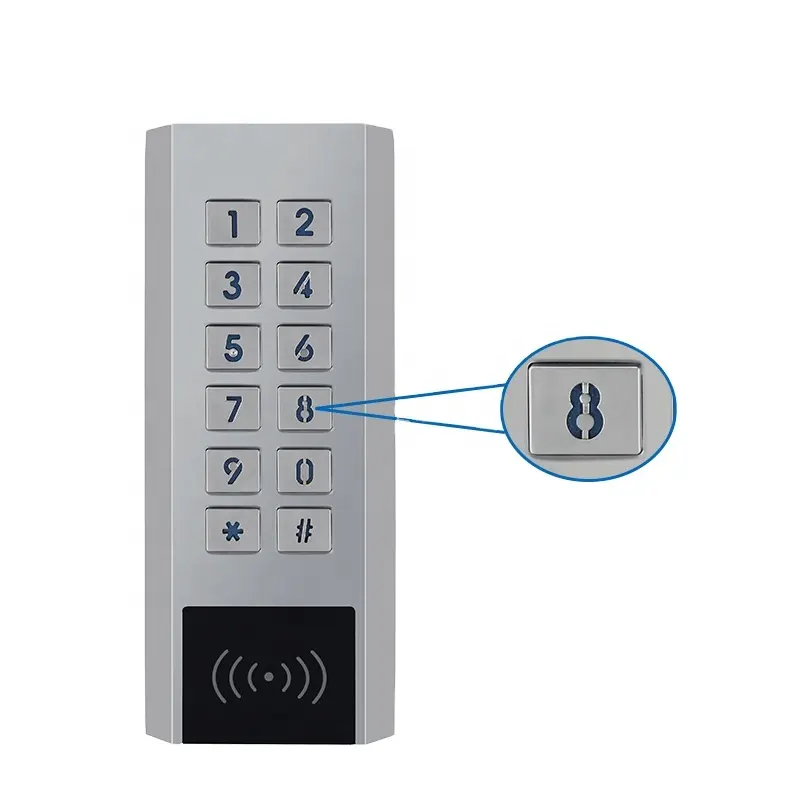 Secukey IK10 OEM service waterproof IP66 RFID keypad access control 125KHz EM ID card reader