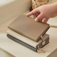 Carnet A6 en cuir souple épaissi, portable, pour affaires, bloc-notes de poche personnalisable, petit carnet tendance