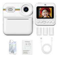 Cámara Instantánea para Niños, Superventas Transfronteriza, Doble Lente, Linda, Mini HD, Impresión Térmica, Pantalla de 2.4 Pulgadas, ABS