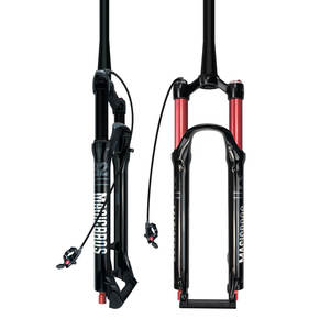 Supports de voyage 32MM 120mm QR 9*100mm <span class=keywords><strong>vtt</strong></span> Double <span class=keywords><strong>chambre</strong></span> à <span class=keywords><strong>air</strong></span> Suspension pneumatique <span class=keywords><strong>26</strong></span> 27.5 29 <span class=keywords><strong>VTT</strong></span> fourche de vélo - Product Image 5