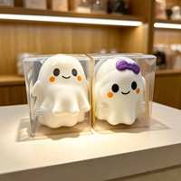 Jouet anti-stress géant en forme de fantôme, 13,5 cm, grand jouet à presser en forme de fantôme mignon à récupération lente, avec boîte cadeau pour décoration d'Halloween