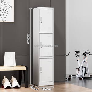 Tủ khóa thép 3 tầng bền bỉ với hệ thống khóa an toàn được lắp ráp ba ngăn lưu trữ đơn vị cho các trường học phòng tập thể dục văn phòng - Product Image 5