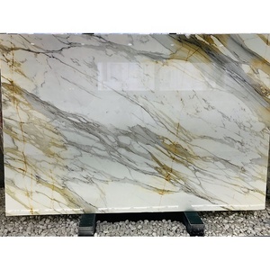 Natural Calcutta Gold Marble <strong>Slab</strong> White with Gold Veins Italy Calacatta Gold Marble <strong>Slab</strong> - Product Image 1