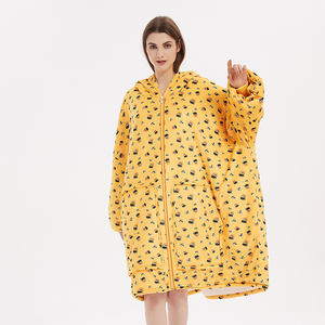 Polyester Sherpa Inside Flannel Fleece <strong>Snuggle</strong> Custom Anime Wearable Oversized Blanket <strong>Hoodie</strong> for Kids Women <strong>Men</strong> - Product Image 2