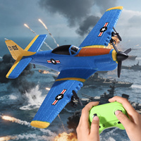 Avion RC P-51 Mustang 2CH en mousse EPP, portée 150m, kit complet avec 3 batteries, planeur, vente au détail