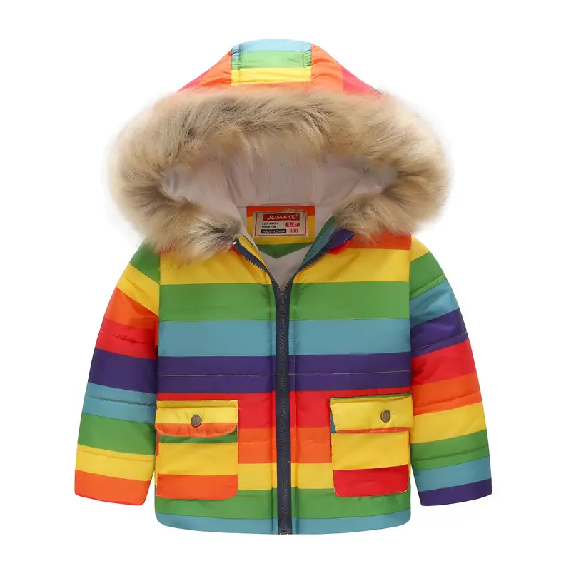 2019 winter explosion models Europe and the United States boys print hooded children's coat jacket thickening