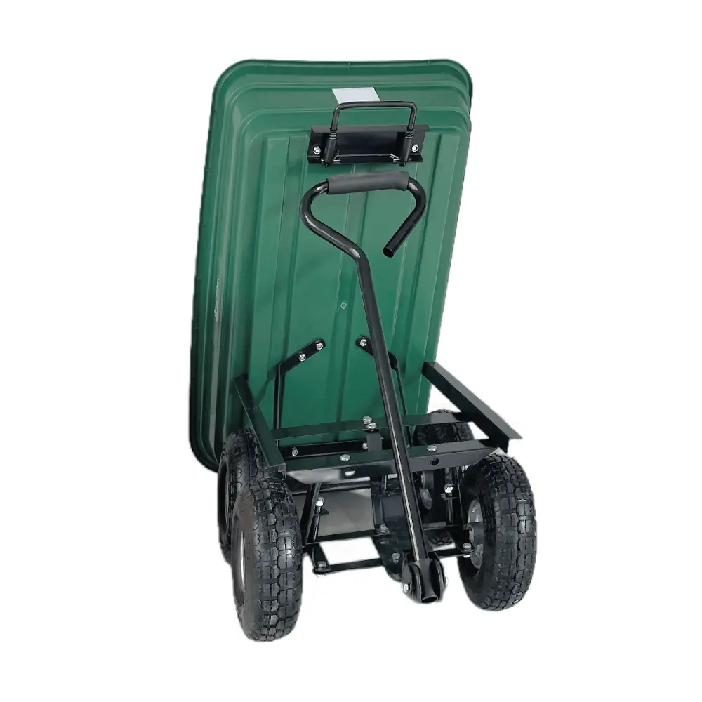 Kullanımı kolay fabrika tedarikçisi yüksek kaliteli dört tekerlekler bahçe yeni stil inşaat aracı sepeti