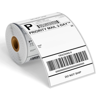 Grosir Pabrik 500 Lembar/Roll Label Printer Thermal 4x6 Perekat Sendiri 100x150MM Stiker Waybill A6 untuk Pengemasan Pengiriman