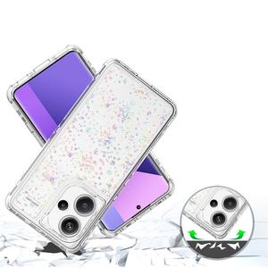 360 coque de téléphone acrylique pailletée pour Xiaomi Poco X6 <span class=keywords><strong>M6</strong></span> pour Redmi Note 14 13 Pro Plus 4G 14C A3 5G papier à motif Laser - Product Image 2