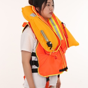 AmpsafeX 275N Gilet de sauvetage orange réfléchissant, veste de sauvetage gonflable manuelle et automatique avec mousse EPE, cylindre de CO2 de 33 g, utilisation universelle - Product Image 3