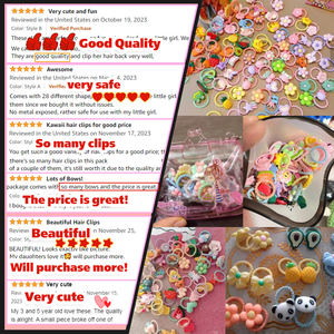 مجموعة إكسسوارات أشرطة ربط الشعر المرنة على شكل بطاقة ربط الشعر للأطفال على الموضة مع منظم مصمم للبيع بالجملة - Product Image 2