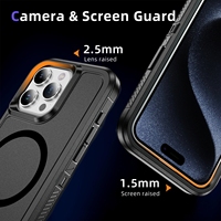 Étui rigide magnétique givré ultra-résistant pour iPhone 16 Pro Max 16 Plus 15 Pro Max 14 1 12 11 – Protection anti-chute pour téléphone portable