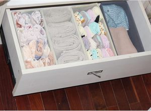 Lot de 3 séparateurs de tiroirs gris pour <span class=keywords><strong>sous</strong></span>-vêtements, chaussettes et <span class=keywords><strong>sous</strong></span>-vêtements, bacs de rangement en tissu non tissé. - Product Image 3