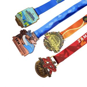 Medallas Deportivas con Logotipo Personalizado, Medallas de Aleación de Zinc para Fútbol, Béisbol, Premios de Victoria, Medallas de Medio Maratón para Hacerse con el Honor - Product Image 4