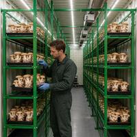 Système d'agriculture hydroponique vertical intelligent pour serres de champignons, écologique, avec pompe, moteur, boîte de vitesses et roulement de haute performance