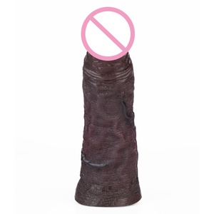 Wholesale Silicone Closed Head Realistic Hollow Penis Sleeve Cock Ring Penis Extender Enhance Girth Adult Toys for Men - Product Image 2