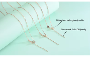 이탈리아 실버 925 슬라이딩 비즈 길이 조절 체인 목걸이 - Product Image 5