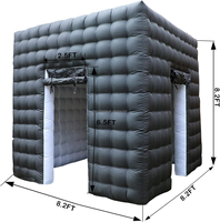 Cámara inflable 360 cabina de fotos telón de fondo Prix tienda de techo de dos pisos portátil para eventos publicitarios con luz LED
