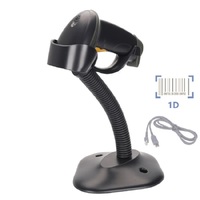 Lecteur de codes-barres 1D filaire MJ2809AT avec support, scanner de codes QR à balayage continu pour les points de vente et les supermarchés – En stock
