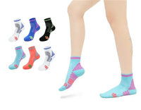 Chaussettes de course à la mode Jacquard rembourré Crew High Cycling Basketball Trail Chaussettes de compression
