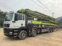 Pompe à béton montée sur camion d'occasion Zoomlion 70M, pompe à béton diesel d'occasion, véhicule de pompage 180M3/H