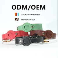 Echtes Leder Hundehalsband, Rindsleder Apple Tracker, verstellbare Größe, kleine und große Hundehalsbänder, personalisierbar, Großhandel