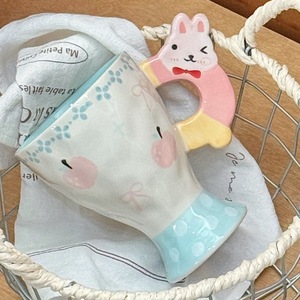 Tasse en céramique Lelyi avec poignée animale mignonne, motif fraise cœur de fille, passe au lave-vaisselle, tasse à café pour la maison, cadeau d'anniversaire pour <span class=keywords><strong>meilleure</strong></span> <span class=keywords><strong>amie</strong></span> - Product Image 6