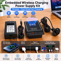 Eingebettete kabellose Multifunktions-Desktop-Telefonbuchse mit USB und Typ C Eingebaute Möbel