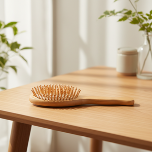 Ensemble de 3 brosses à cheveux en bambou, brosse en bois naturel pour femmes, <span class=keywords><strong>Madame</strong></span>, brosse démêlante à palette pour cheveux secs/bouclés/épais/fins/lisses - Product Image 2