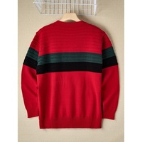 Pull tricoté épais pour homme en modal et fourrure de lapin, à manches longues, avec badge uni, idéal pour le dropshipping transfrontalier OMG