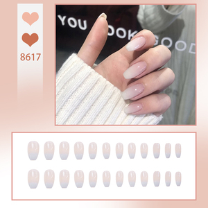 <span class=keywords><strong>Faux</strong></span> <span class=keywords><strong>ongles</strong></span> à presser blancs nude French Manucure, taille moyenne, couvrance totale naturelle, réutilisables <span class=keywords><strong>pour</strong></span> femme, usage quotidien, bureau, rendez-vous, soirée - Product Image 1