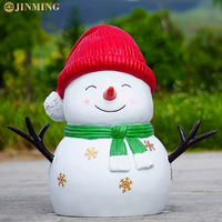 Langlebige Outdoor-Weihnachtsskulptur aus Fiberglas-Harz Pyramiden-Liebesdesign Schneemann Dekorative Figur