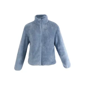 Abrigo de tela de lana de cordero Polar para mujer, chaquetas cálidas, abrigo de cuello con cremallera completa, precio de fábrica