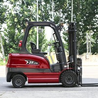 Chariot élévateur de 2,5 tonnes avec batterie au plomb rechargeable pour le chargement de marchandises en entrepôt intérieur, chariot élévateur électrique