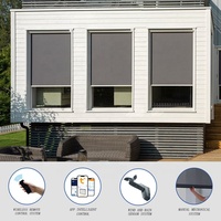 Auvent rétractable double pliable personnalisé, imperméable, en aluminium antirouille, pour terrasse extérieure, écran d'intimité, 3m 6m