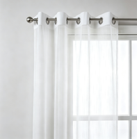 Rideaux Transparents à Vente Chaude 100% Polyester Couleur Unie Hôtel Café Bureau Voilages Personnalisés OEM/ODM Occultants Isolants