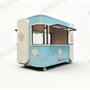 Mini-kiosque alimentaire mobile léger avec fenêtre de service ouverte, design classique et simple pour la vente de rue - Product Image 2