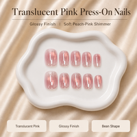 K900 Kaixin – Faux ongles roses translucides en gros, sur mesure, en forme de haricot, finition brillante, fournitures pour ongles roses
