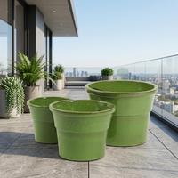 Pot Tanaman Bernapas untuk Teras dengan Lubang Drainase, Pot Bunga Modern, Dekorasi Taman, Pot Taman Vintage