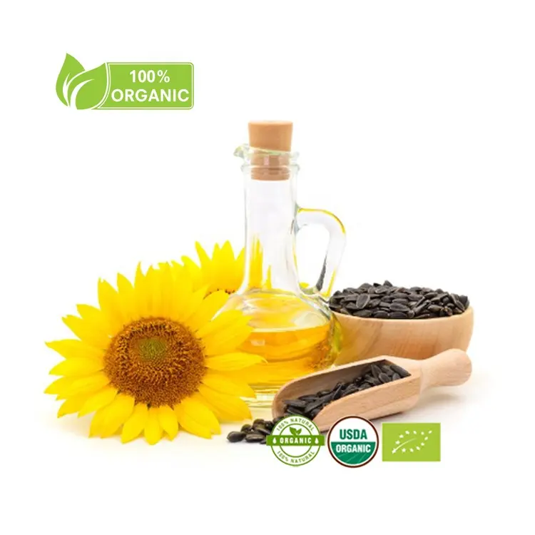 Huile végétale pressée à froid naturelle pure et comestible de qualité alimentaire en stock huile de cuisson raffinée saine 100% de tournesol organique