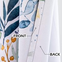 Store en tissu pour bureau à ouverture et fermeture, avec motif floral 3D peint par pulvérisation, échelle intégrée, rideau en corde et fixation par crochet