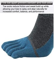 Chaussettes de sport à cinq doigts et à orteils en coton personnalisées, décontractées et à motifs colorés