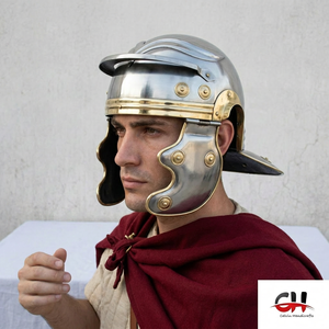 Calvin Handicrafts Roman Centurion Metal Helmet Antique Style Handmade Polished Round Shape - Product Image 1