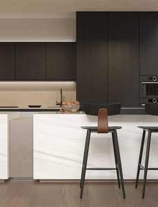 แผ่นหินเคลือบสีขาวลาซามีความทนทานสูงสำหรับเคาน์เตอร์ห้องครัว - Product Image 4