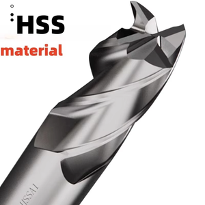 1 buah mata <span class=keywords><strong>Router</strong></span> CNC Flute HSS 1-25mm 3 4, mata profil penggilingan ujung datar logam untuk alat mesin tembaga Aluminium - Product Image 3