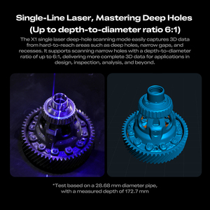 Escáner 3D 4 en 1 de grado industrial, láser azul alto de 0,02mm y marcador NTR, a todo color, adecuado para fabricación de ingeniería - Product Image 2