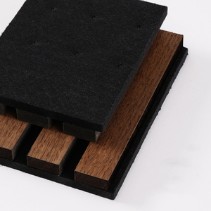 600*2400mm Akupanel Material insonorizado MDF Slat Chapa de madera Panel acústico de pared/techo - Product Image 4