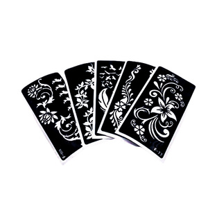 Moonlight professionale PVC Henna tatuaggio stencil indiano arabiano temporaneo Glitter modelli di tatuaggio per la pittura di Body Art - Product Image 5