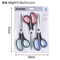Ensemble de 3 ciseaux multi-usages en acier inoxydable de 8,5 pouces pour la beauté, la coupe de papier, le jardinage et la cuisine